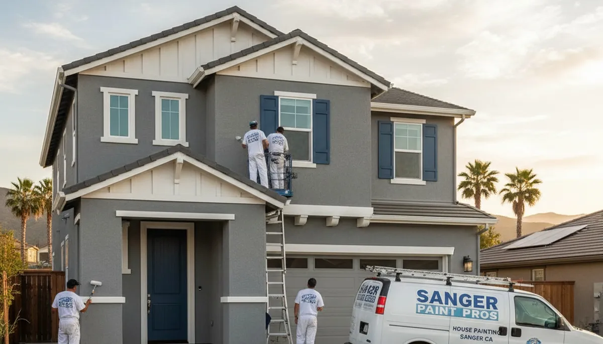 Professional house painters in Fresno, CA providing exterior home painting and curb appeal upgrades