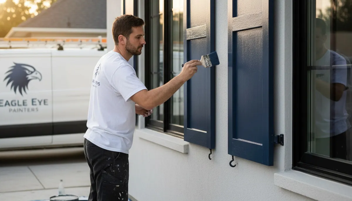 Professional shutter painting in Fresno, CA restoring curb appeal with durable, sun-resistant finishes